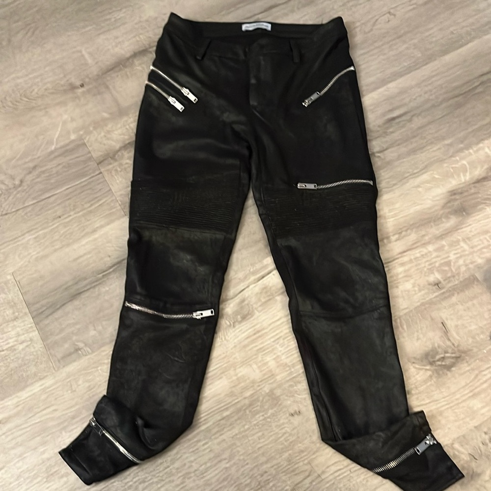 Zara woman moto look premium denim collection SZ XS